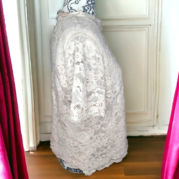 ADIVA Anthropologie | Floral Sheer Lace Top |  Size XL - Picture 2 of 5